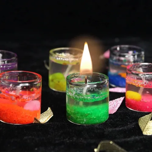 Mini Glass Jelly Candle Light Set (6 pcs)